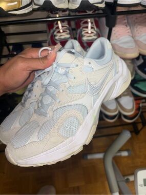 Nike AL8 Light Blue and White Sneakers
